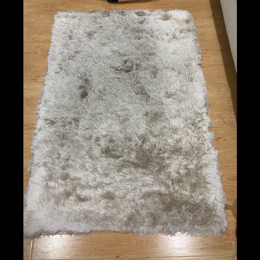 Plush shiny rug